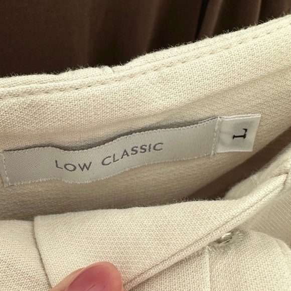 Low Classic Cream Straight-Leg Cargo Jumpsuit Pants with Belt - Picture 7 of 9